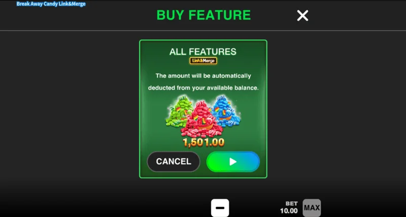 Break Away Candy - Multiply Link&Merge-modus med x2-x10 multiplikatorer